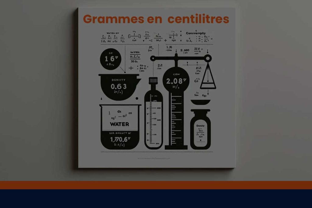 Convertisseur de grammes en centilitres (g en cl) : Tableau & Formule